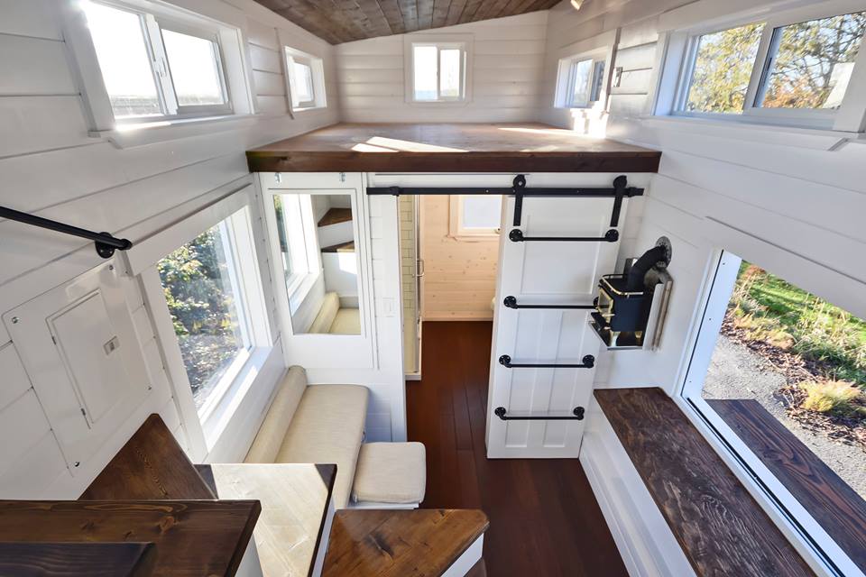Tiny Living Homes Custom THOW with Double Vanity Sink and Full Kitchen