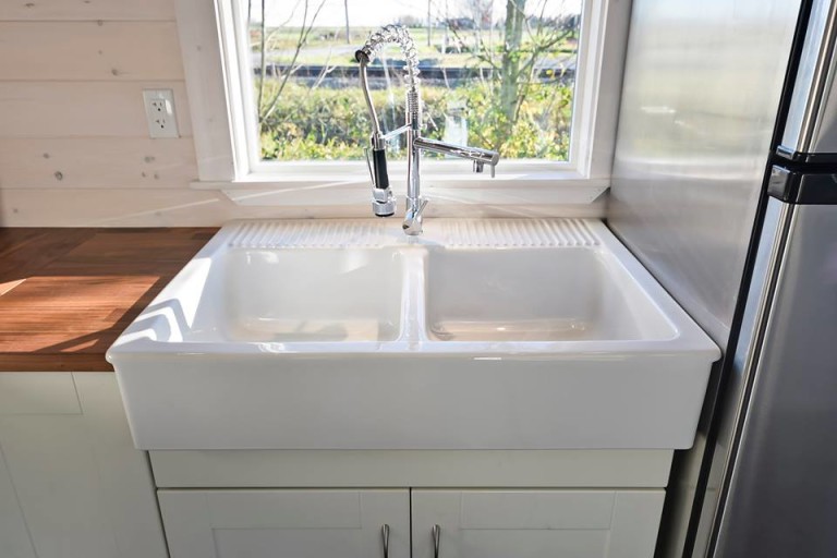 Tiny House on Wheels w/ Big Kitchen and Double Sink Vanity