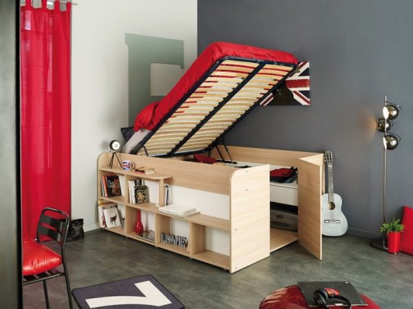 Top Beds with Flip Up Storage 001