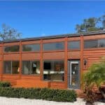 Modern Tiny House with Large Windows in Tampa Bay Village.
