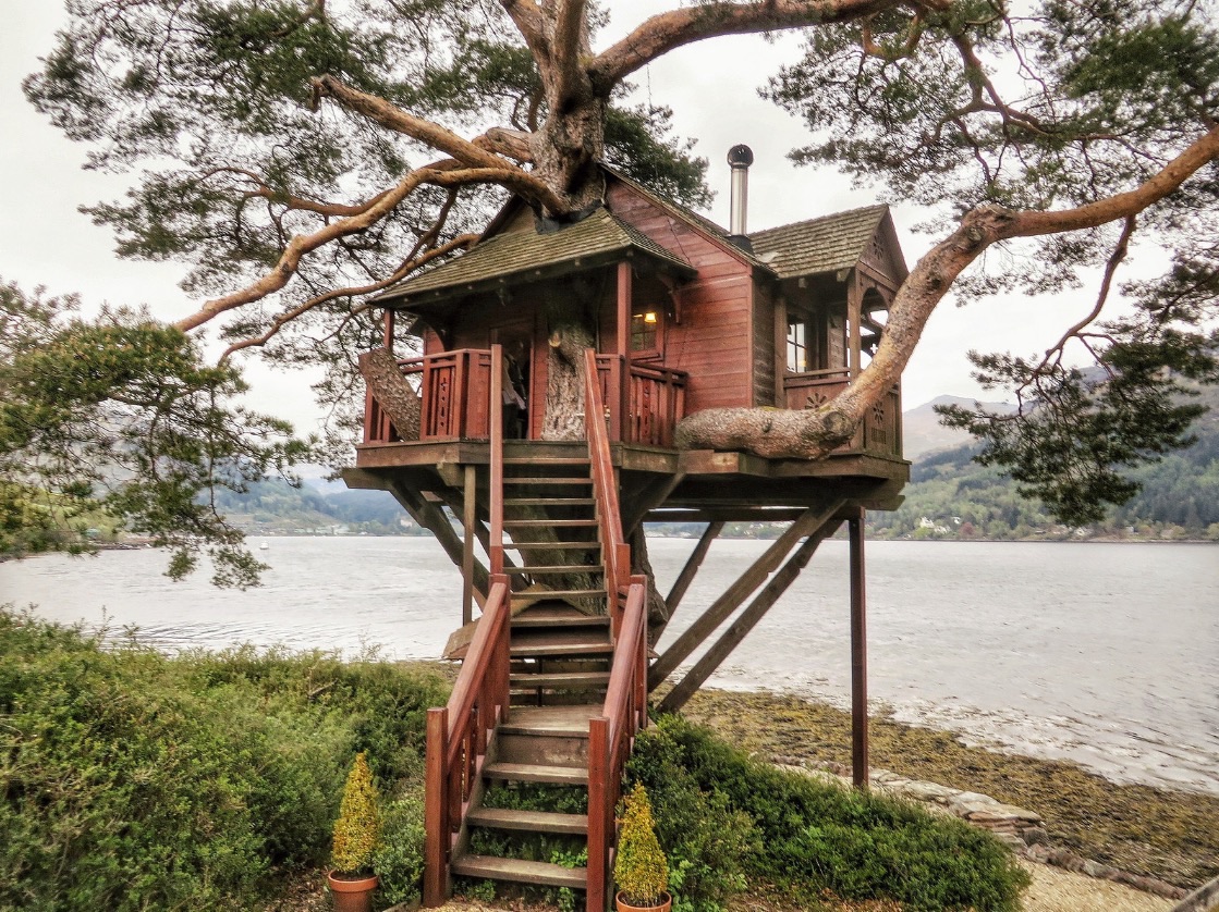 Treehouse at the Lodge in Loch Goil, Scotland