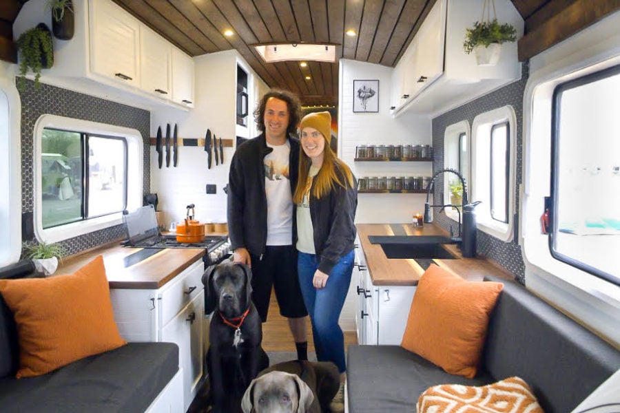Two Humans, Two Dogs & a Separate Craft Beer Fridge Bus Life