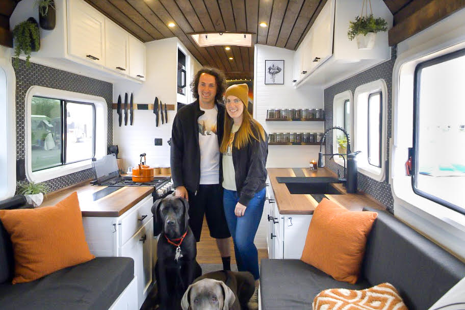 Two Humans, Two Dogs & a Separate Craft Beer Fridge Bus Life
