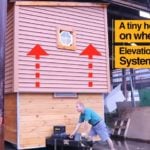 Two-Story Tiny House on Wheels with Electric Lift for Second Floor 002