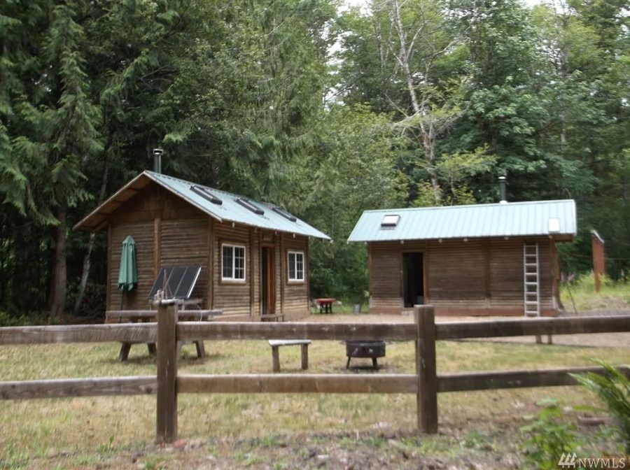 Two off-grid tiny cabins on one property in Tahuya via Zillow 001
