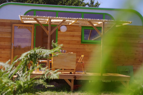 The French Ty Dom Tiny House on Wheels with Add-On Deck
