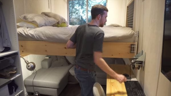 Tylers 15k Tiny House with Really Cool DIY Bed Lift 002