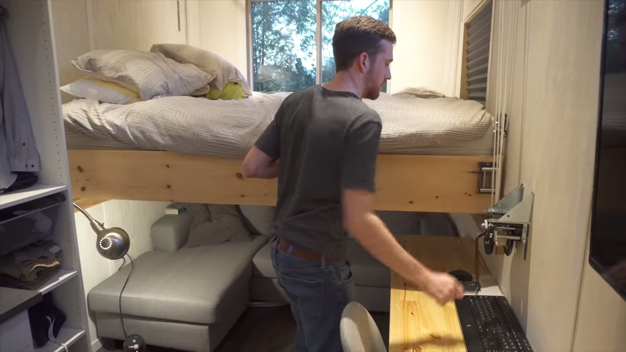 Tylers 15k Tiny House with Really Cool DIY Bed Lift