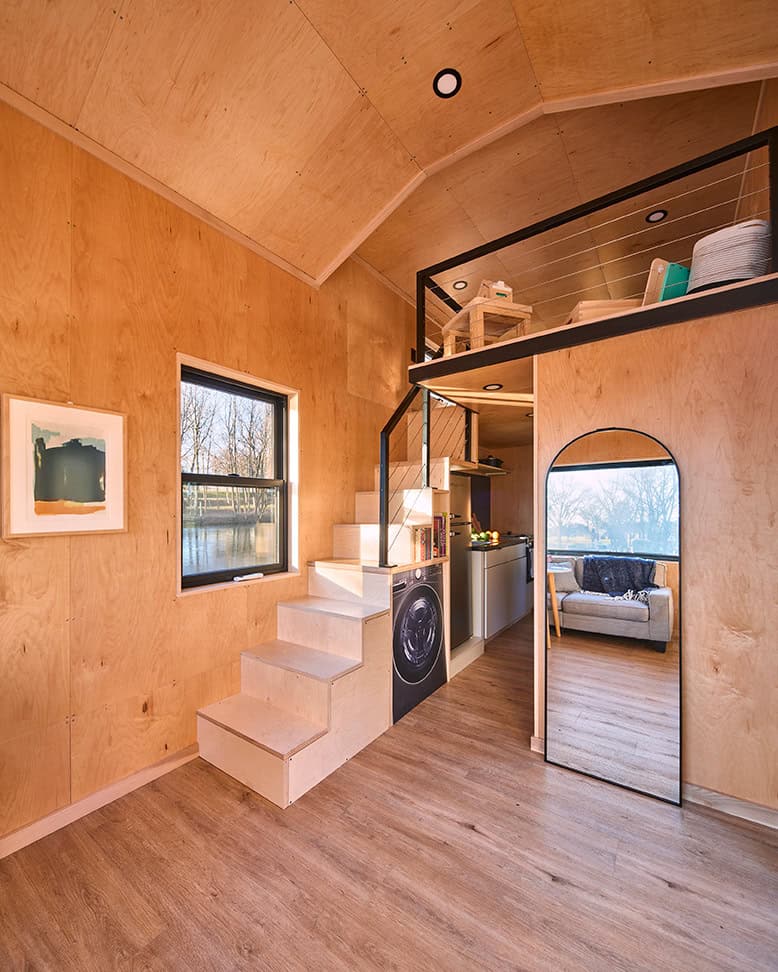 Modern Tiny House with Plywood Interior