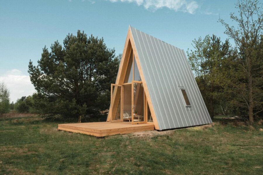 Vanlifers Build Little Earth A-Frame Vacation Cabin 4