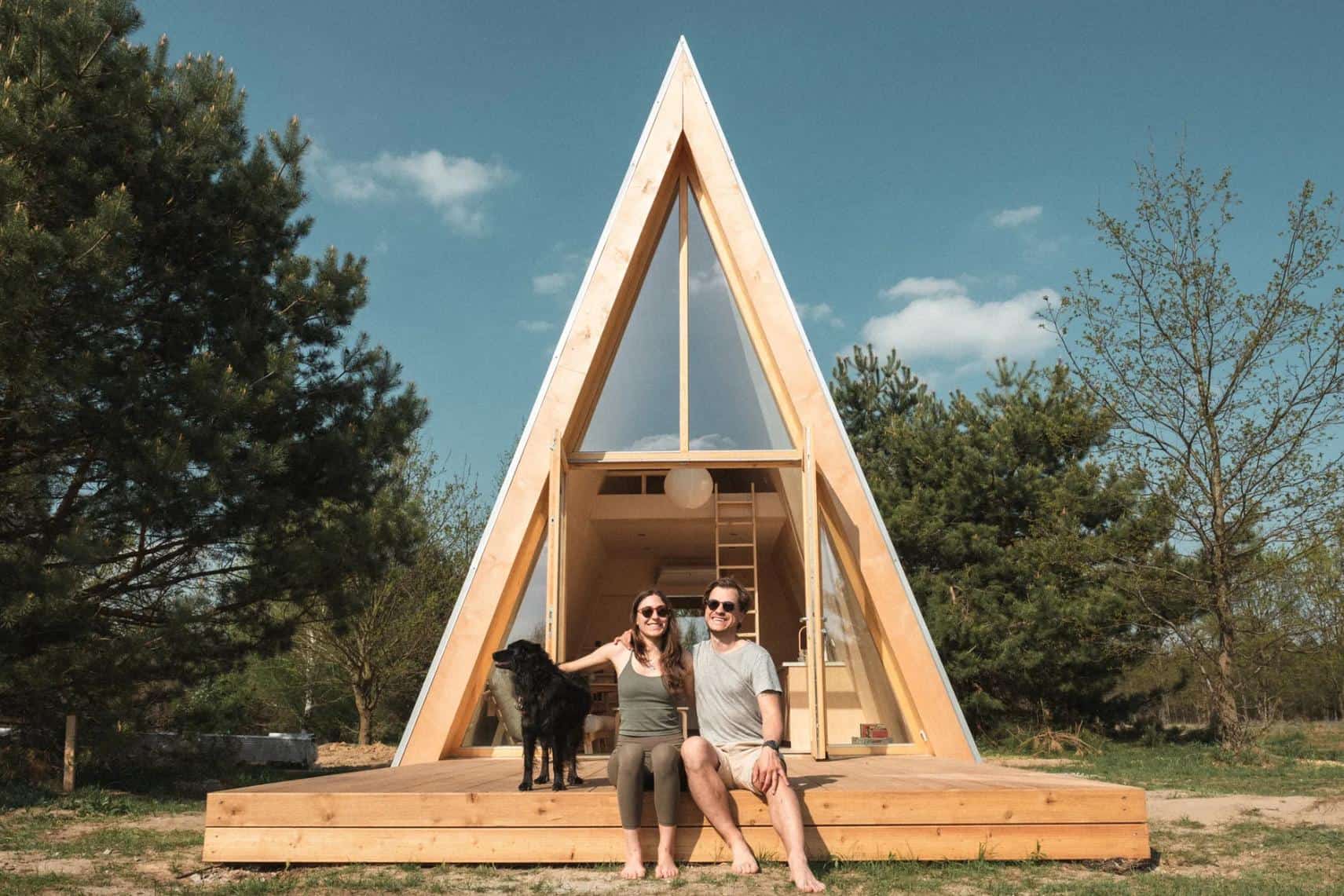 Tiny Earth A-Frame Cabin