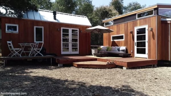 Vinas Tiny House and Home Office Joined by Deck 001