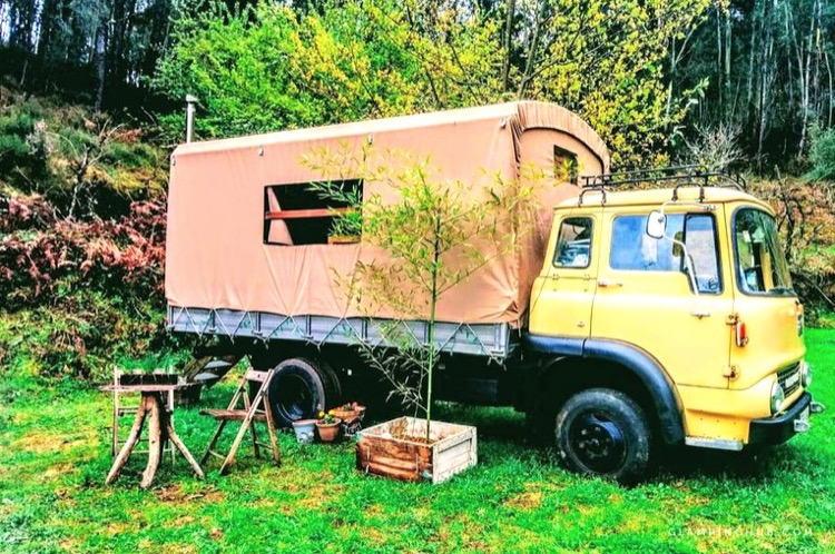 Vintage Flat-Bed Truck to Motorhome Conversion Vacation in Portugal via Glamping Hub 002