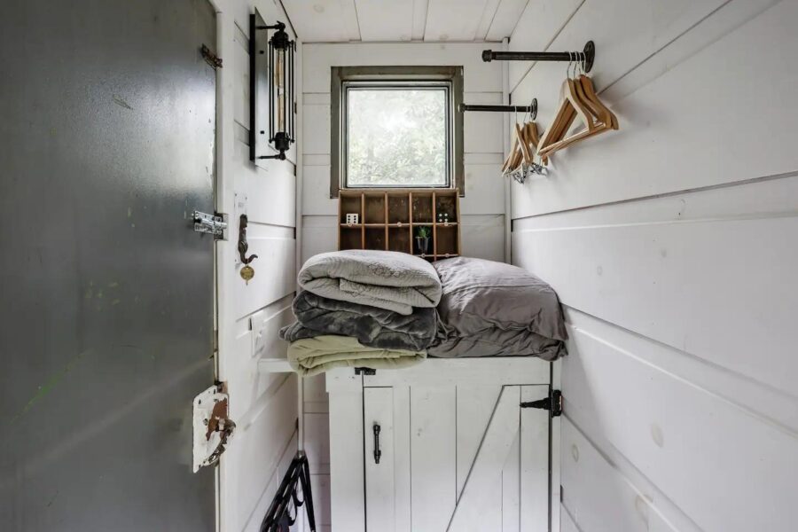 WWII troop train kitchen car tiny home 7
