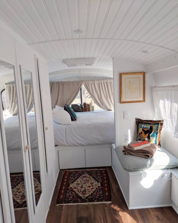 Woman Buys Old Greyhound Bus and Turns it into Chic Tiny Home