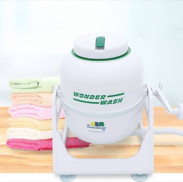 WonderWash hand-crank portable washer for off-grid tiny house living