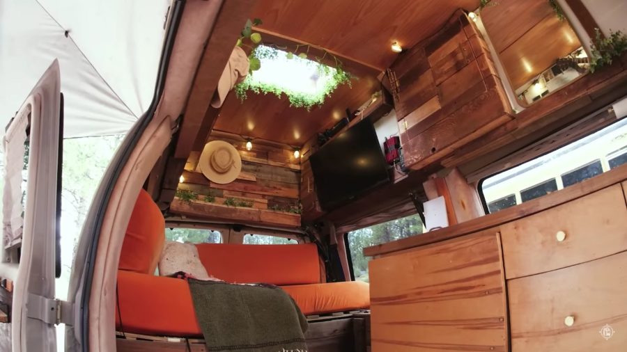 Woody The Van w DIY Wooden Roof Raise