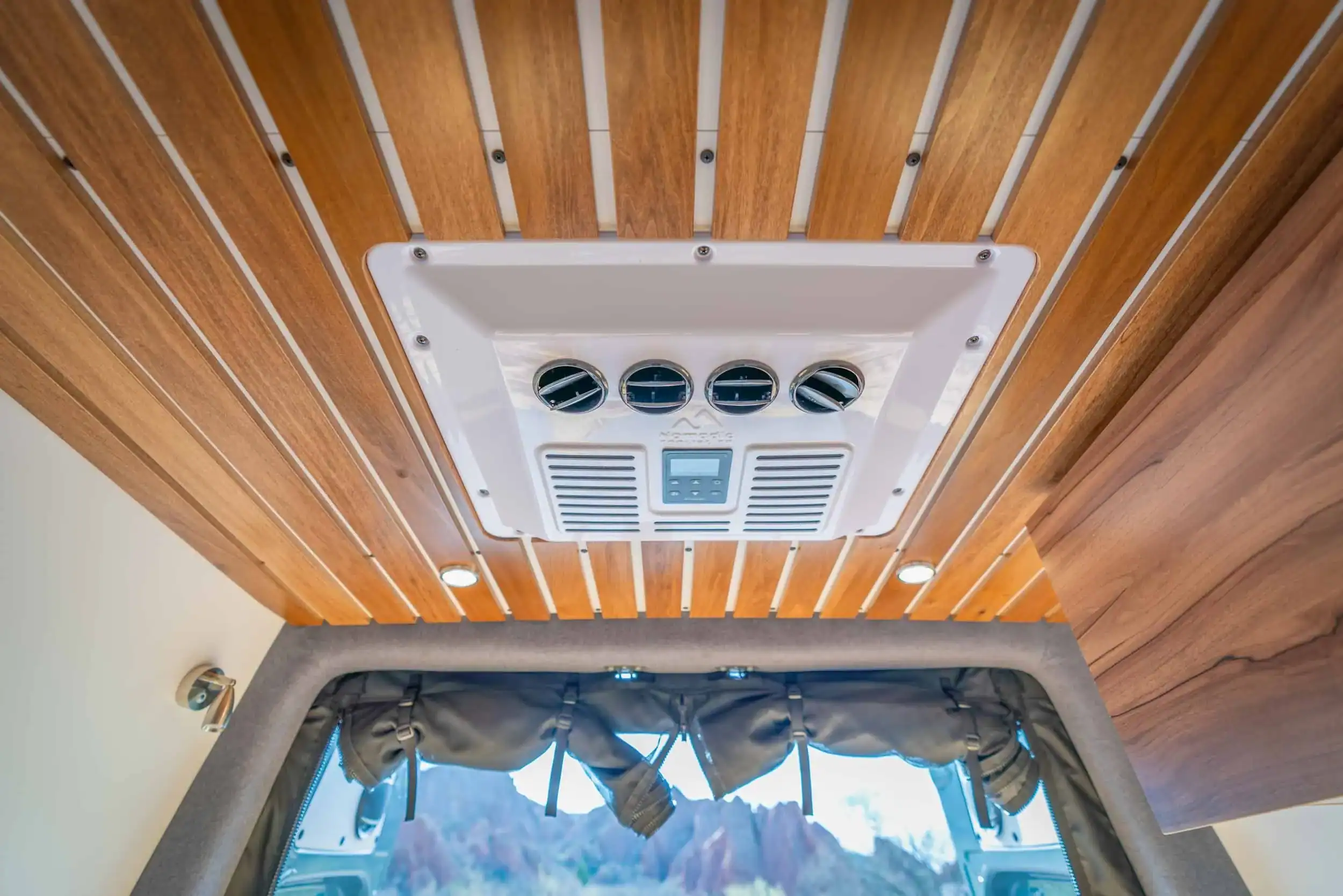Zeppelin 170-inch Sprinter AWD conversion van side profile on location