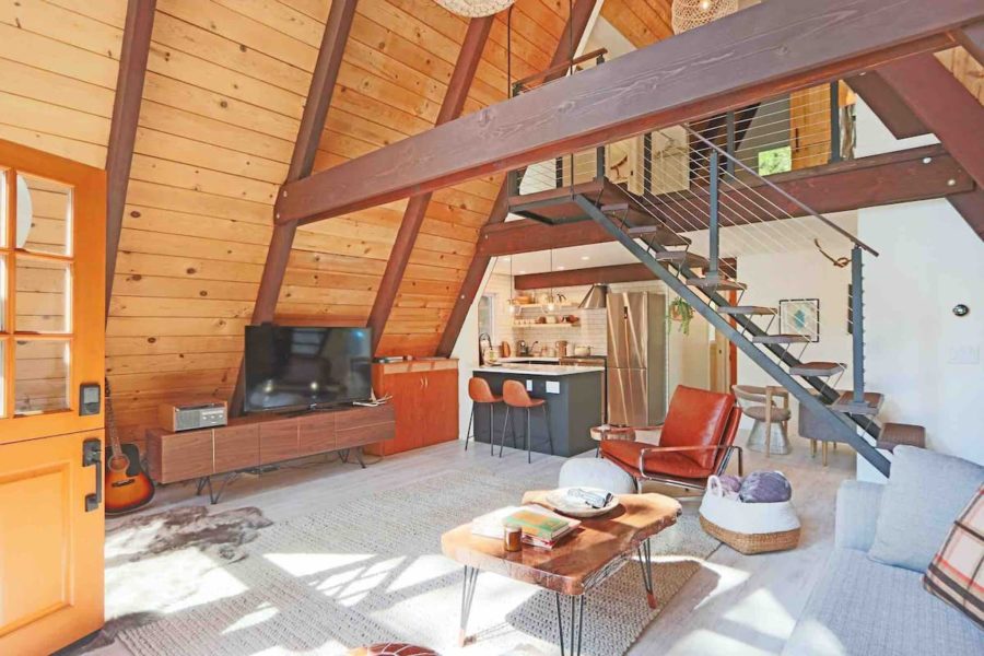 Tahoe A-frame Renovation with Mid-Century Charm 3