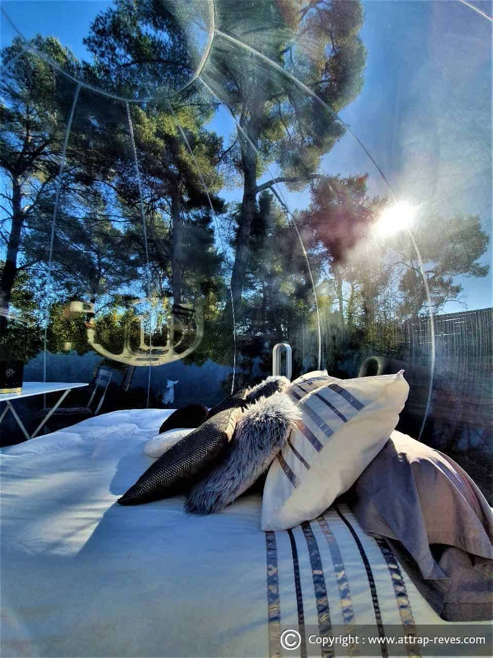 Design-forward transparent bubble lodging at Attrap’Rêves in Provence