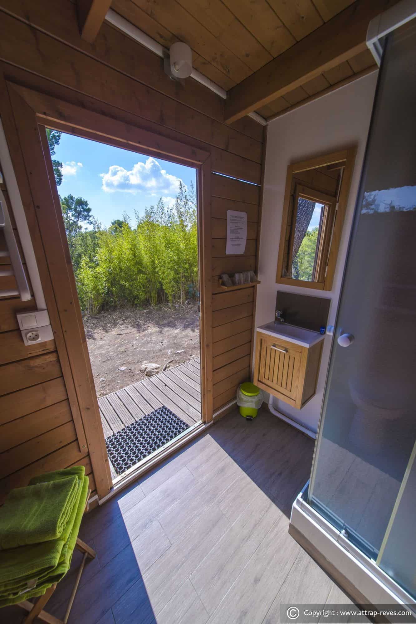 Transparent bubbles set among trees at Attrap’Rêves near Marseille