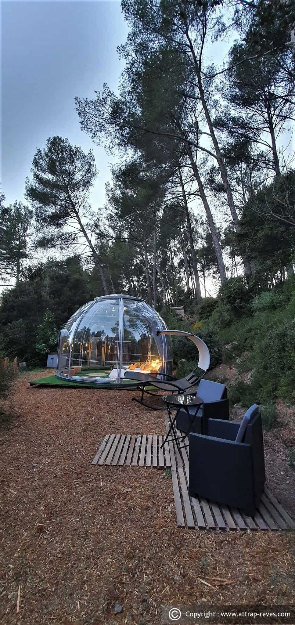Attrap’Rêves Constellations bubble at dusk