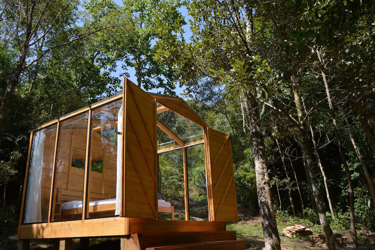 Glass Tiny House Getaway in Remote Brazilian Forest