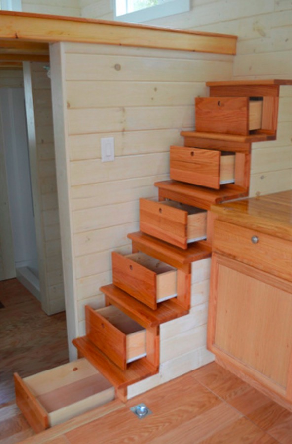 stairs with storage drawers