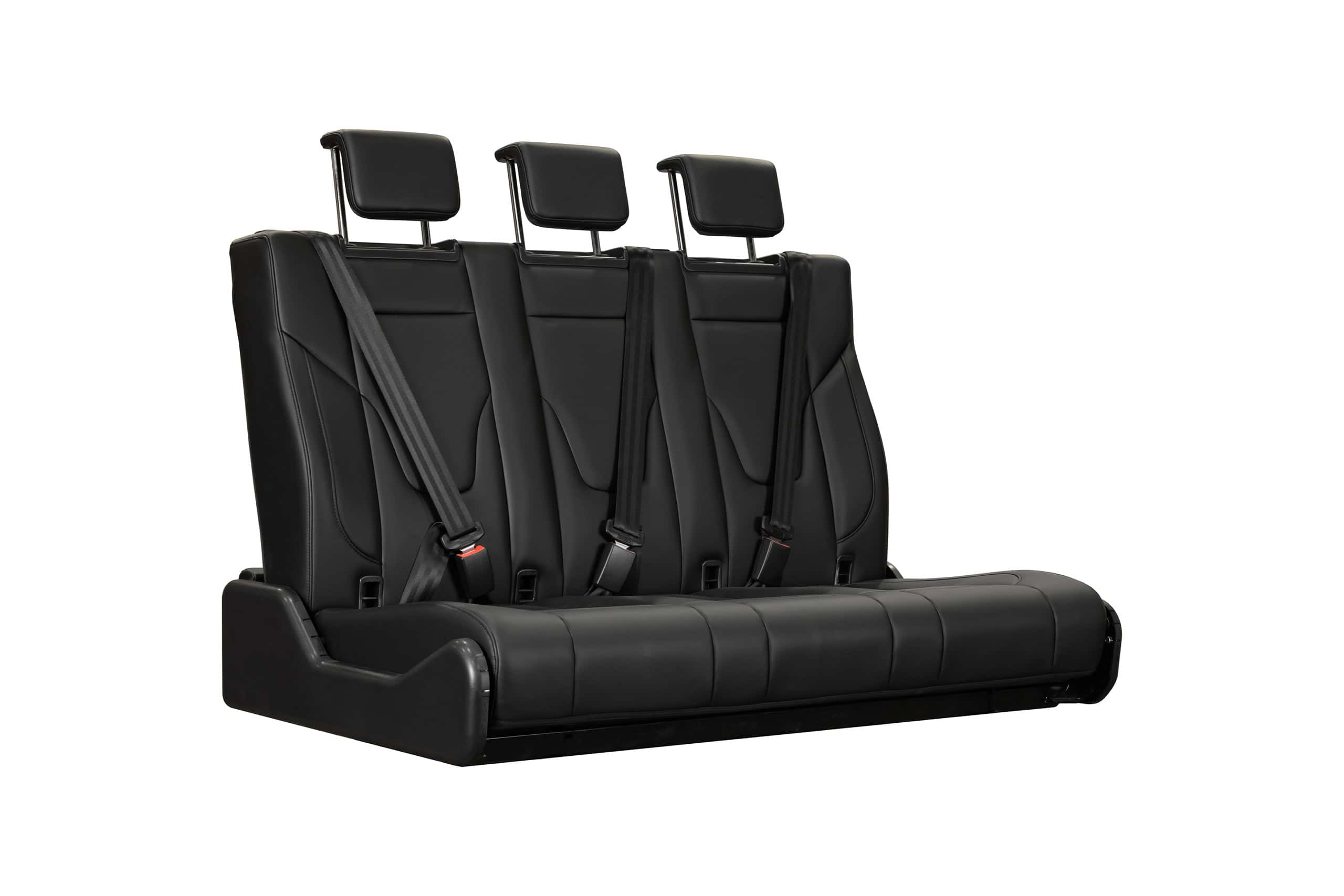 Broad Arrow Seat 2.0 1200mm bi-fold black three-person bench seat