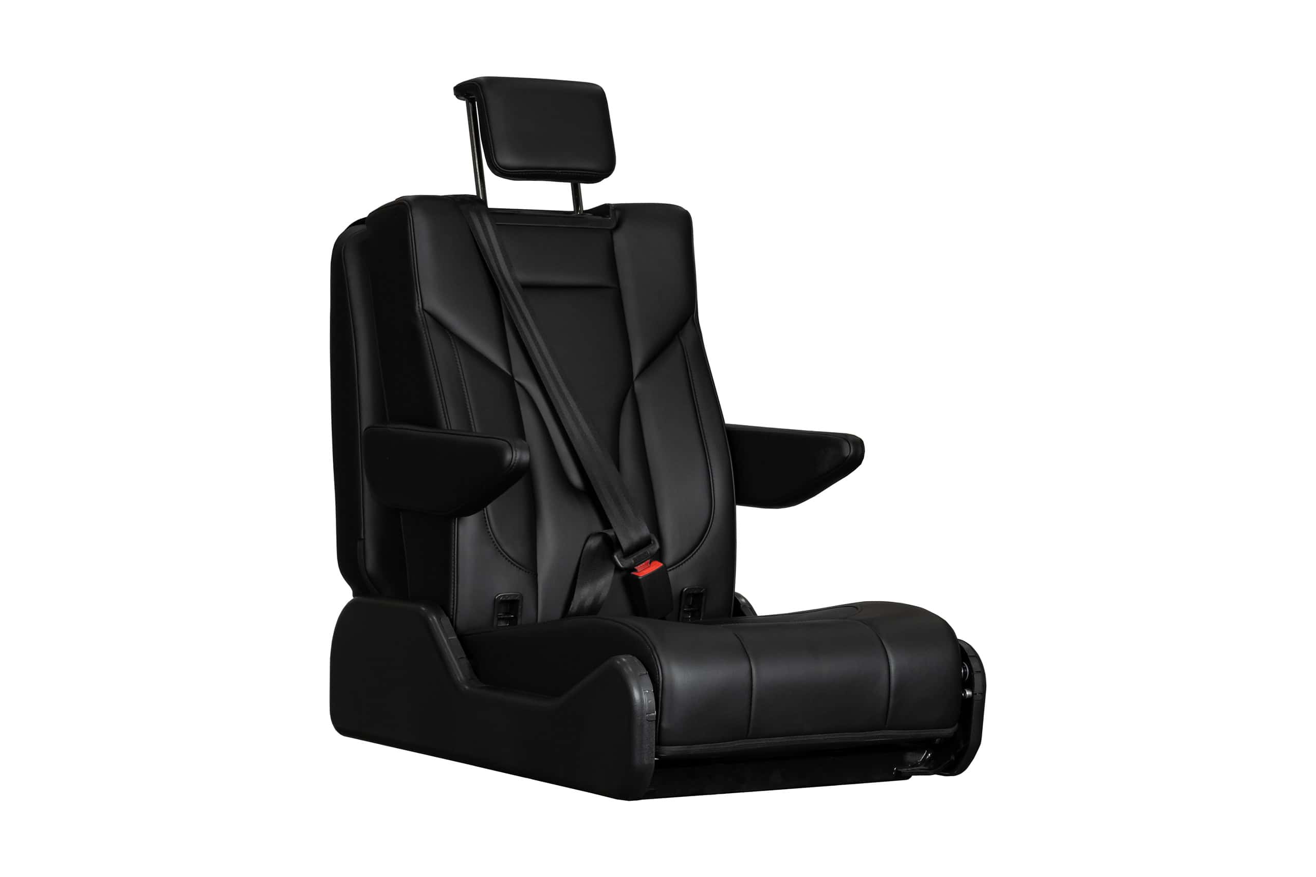 Broad Arrow Seat 2.0 500mm tri-fold black version with seat back folded forward