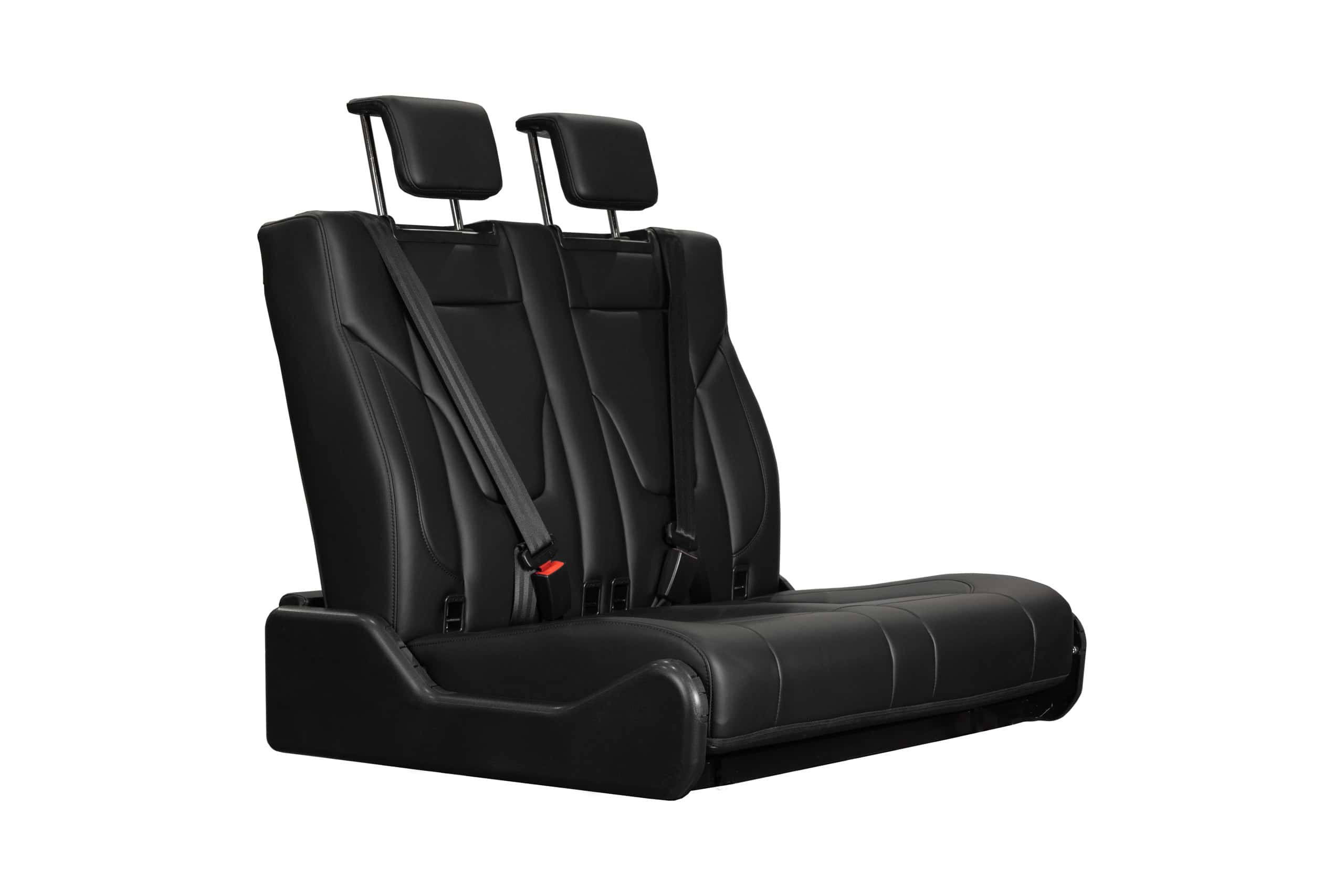 Broad Arrow Seat 2.0 900mm bi-fold black side profile showing seat back and headrests