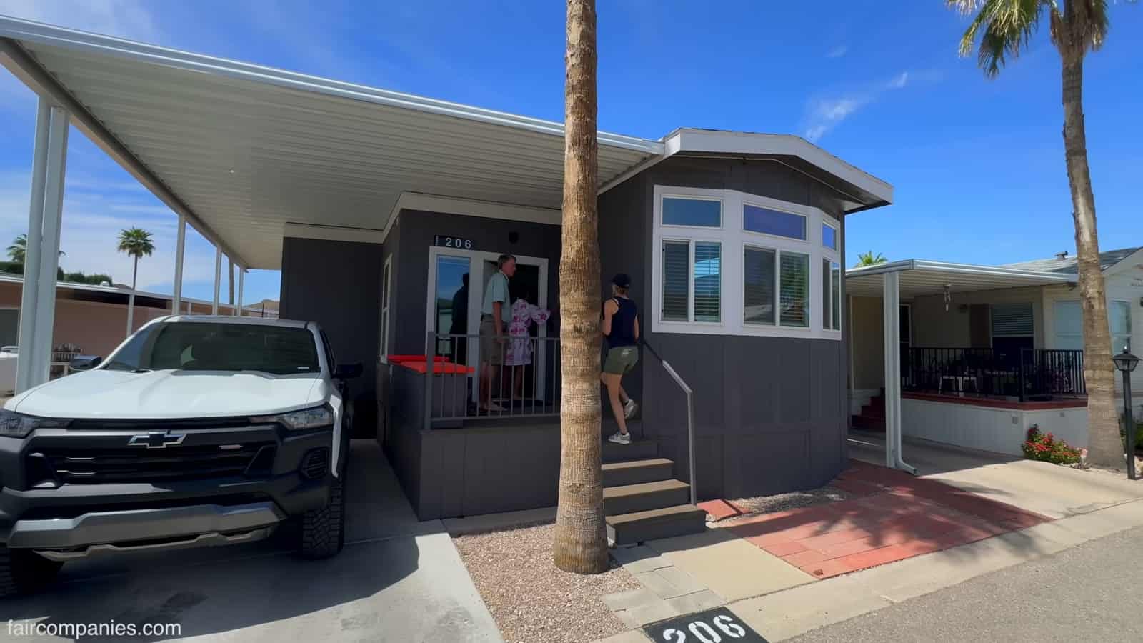 The Burbanks' XLT tiny home in a Tucson RV park