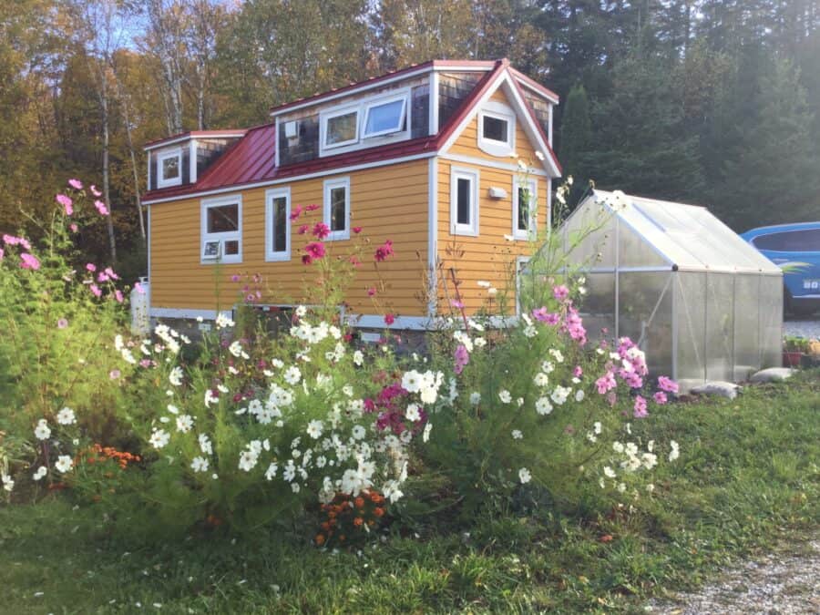 cape-breton-tiny-house-for-sale-garden-exterior