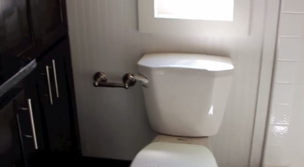 Flush Toilet in a Tiny House