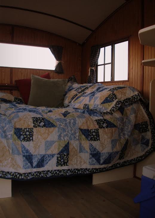 Six Inch Memory Foam Bed Inside this Micro Cabin Camper