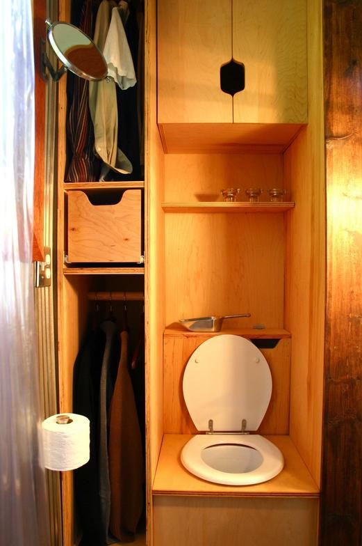 Composting toilet in Tiny House bathroom