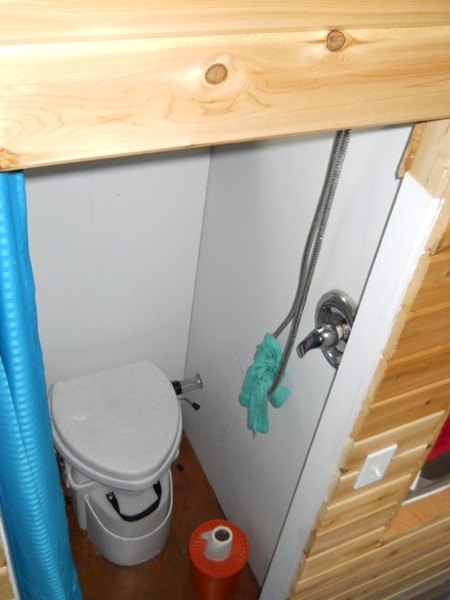 Jane's Solar Powered Tiny House with Composting Toilet, Food Storage and Bedroom