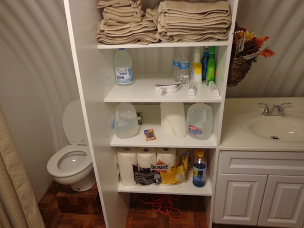 Bathroom Sink, Toilet, and Storage