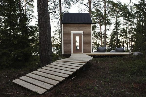 Decked entrance to Micro Home with No Permits