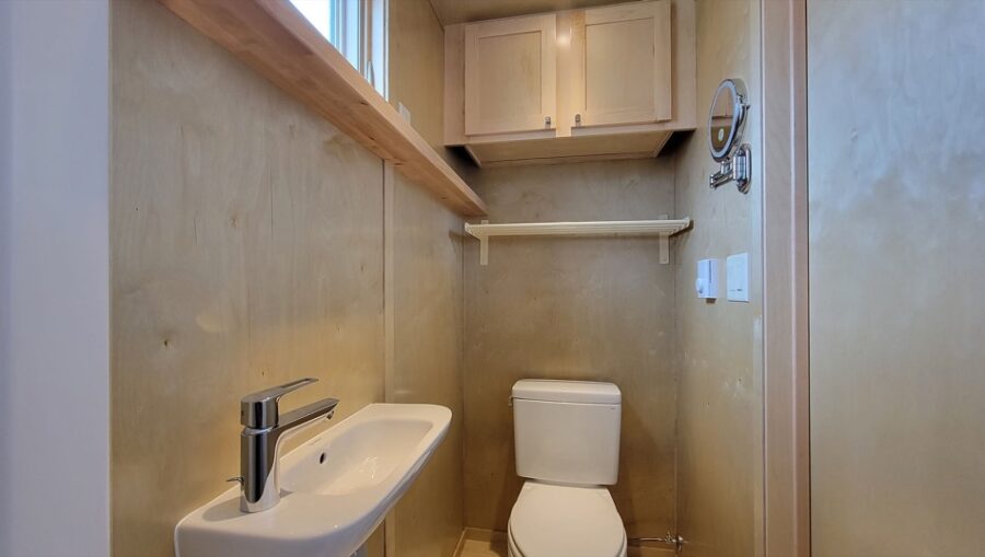 View from loft showing open floor plan below