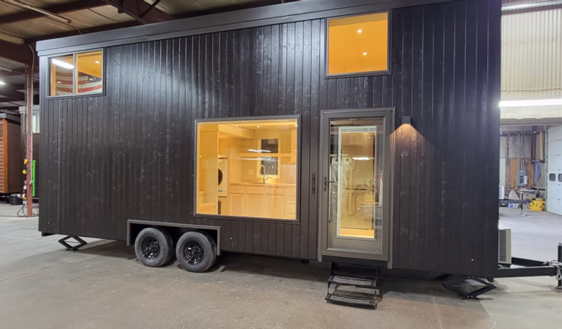 Escape eOne tiny house exterior with open layout design