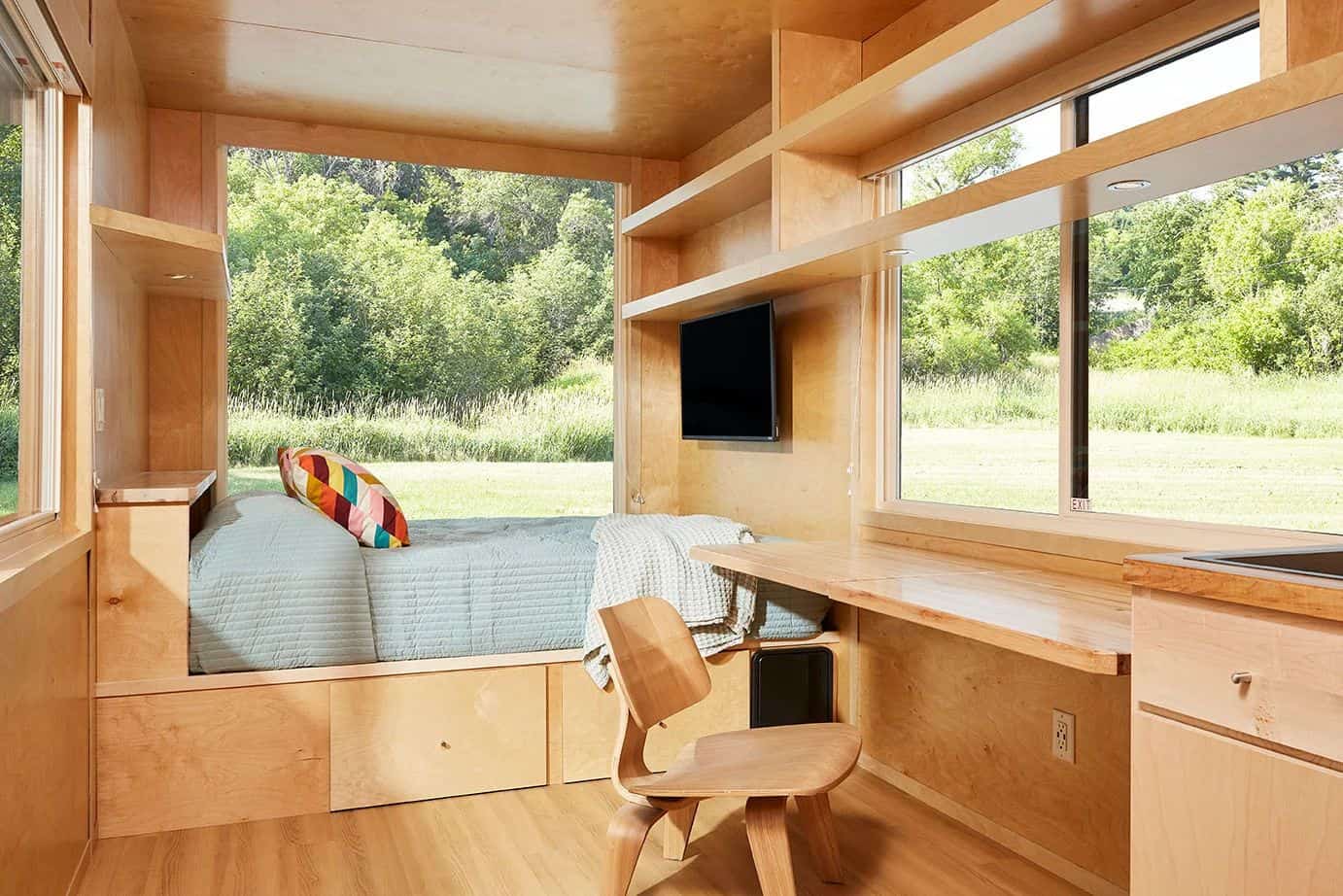 EVista Tiny House Interior with Scenic Views