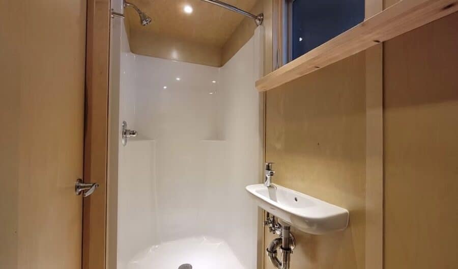Bathroom storage and fixtures detail