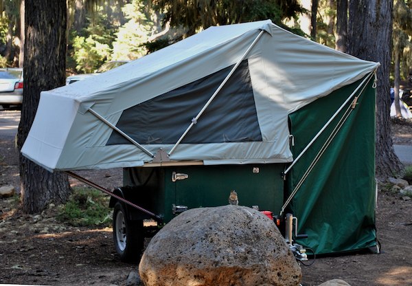 Explorer Box Mobile DIY Tent Camper with Easy Set Up Kind of like a Teardrop Trailer