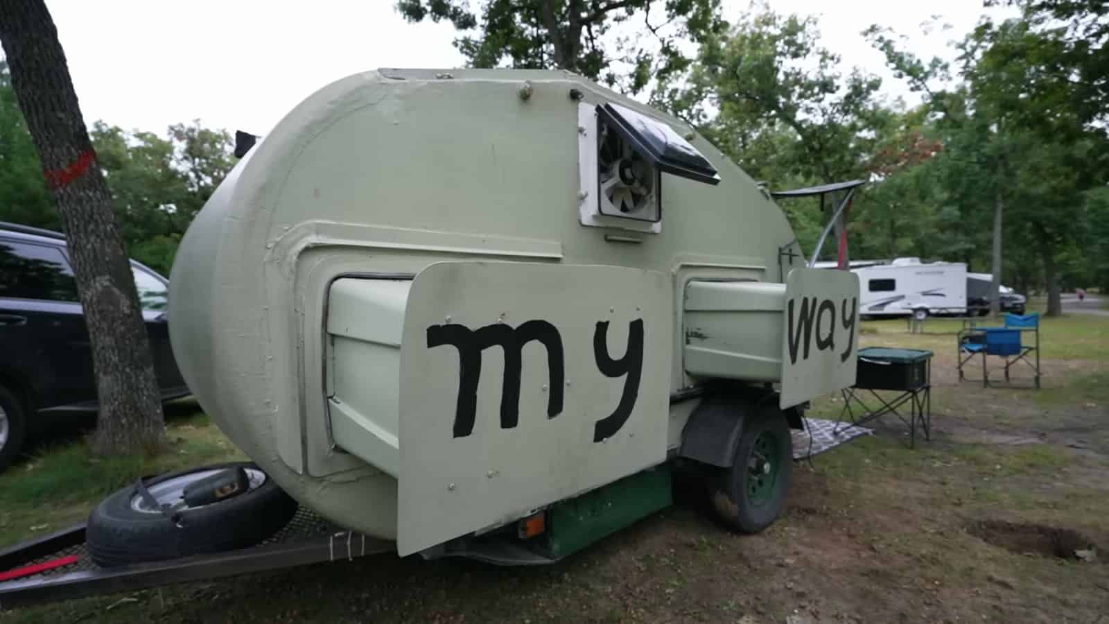 Foam teardrop trailer with