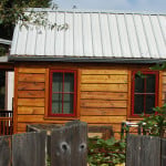 from the side