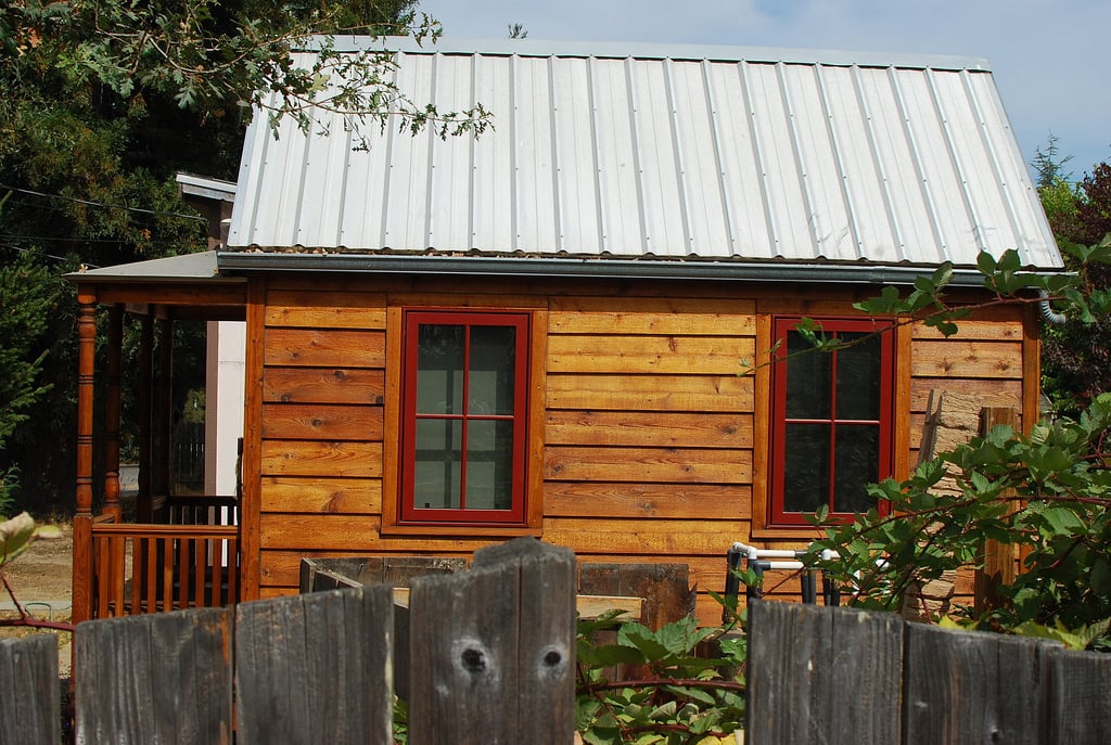 from the side