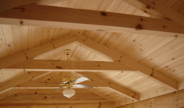 Gastineau Oak Log Cabin Ceiling
