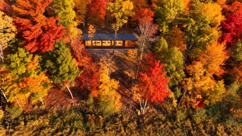 Glass House Lot 27 aerial view