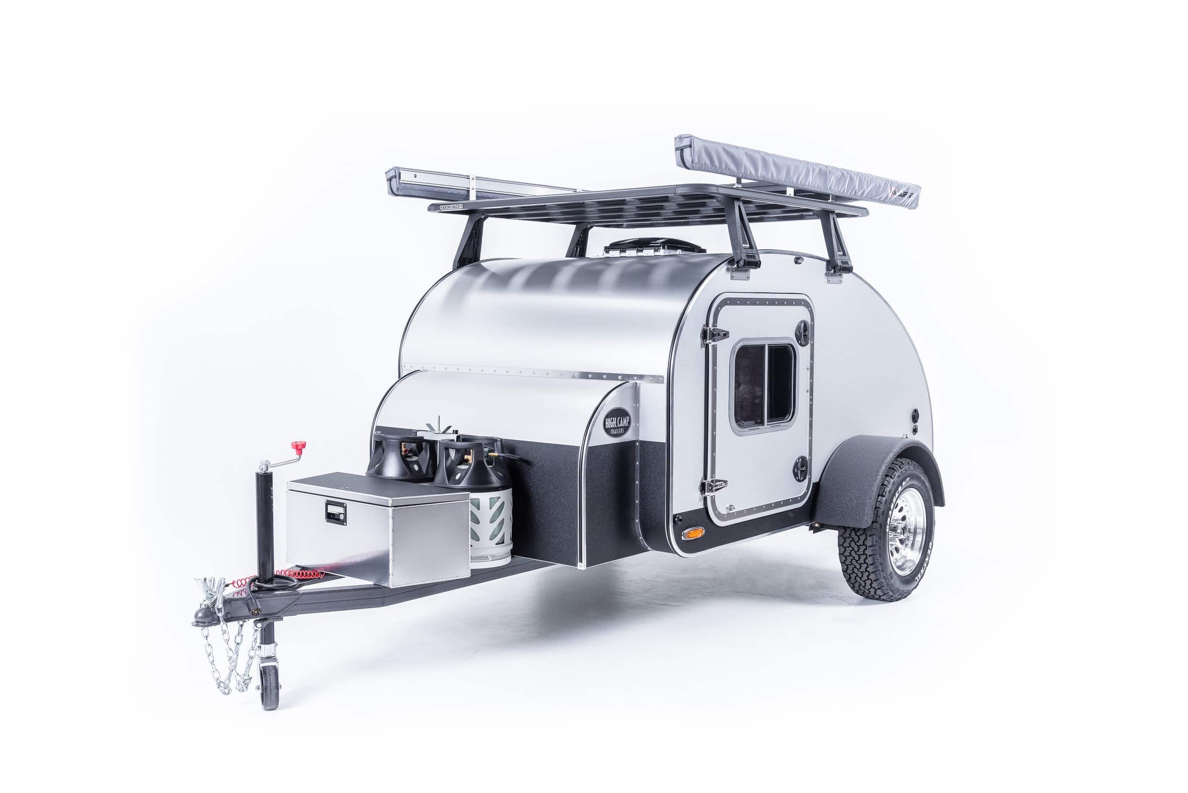 Alternate side view of High Camp Portland-built teardrop camping trailer